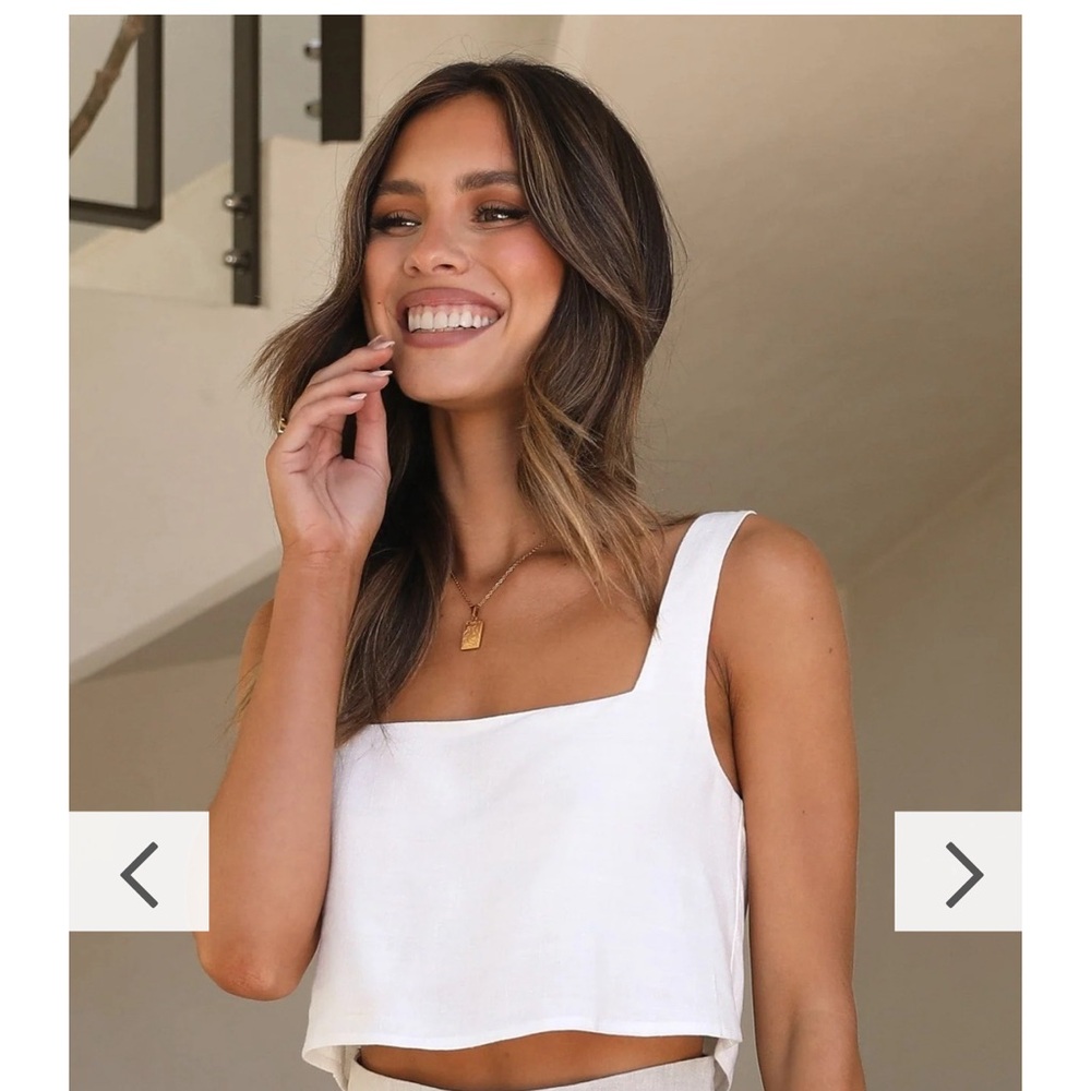 Billy J Australia - white linen top